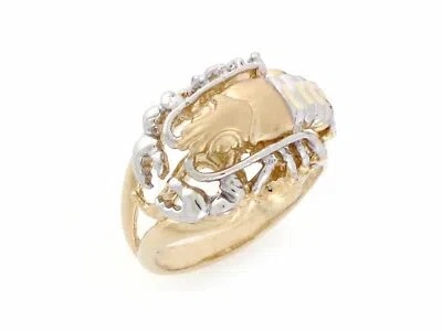Pre-owned Jackani 10k Or 14k Two Tone Gold Lobster Crawfish Nautical Unique Unisex Ring