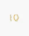 Jackie Mack Designs 18k Plated Arctic Huggies Earrings In Gold In Gold