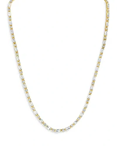 Jackie Mack Designs Alpha Cubic Zirconia Mixed Cut Collar Necklace, 16-18 In Gold