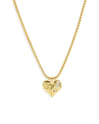 Jackie Mack Designs Cubic Zirconia Adore Heart Pendant Necklace, 18-20 In Gold