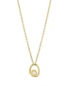 Jackie Mack Designs Grace Cultured Freshwater Pearl Swirl Pendant Necklace In 18k Gold Plated, 16-18 In Gold