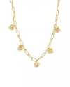 Jackie Mack Designs Heart Dangle Charm Necklace In Gold