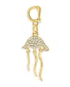 Jackie Mack Designs Pave Jellyfish Charm In Gold
