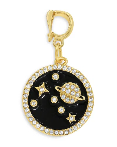 Jackie Mack Designs Saturn Wine Glass Charm In Gold