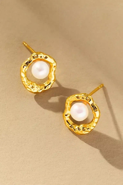 Jackie Mack Molten Pearl Perla Post Earrings