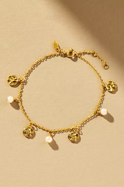 Jackie Mack Pearl Coin Charm Vesper Bracelet