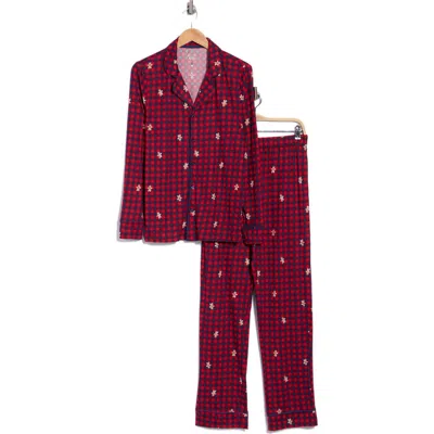 Jaclyn For Dad Gingerbread Two-piece Pajamas In Gingerbread Chk