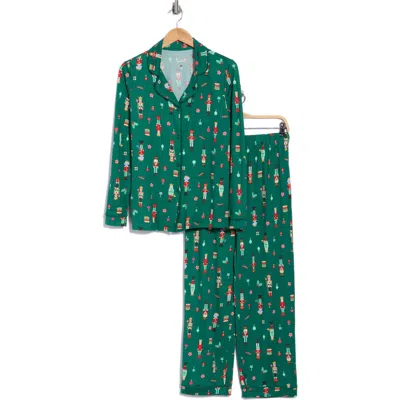 Jaclyn For Mom Gingerbread Two-piece Pajamas In Green