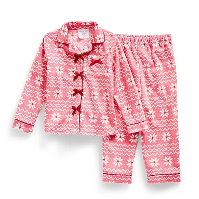 Jaclyn Kids' Girls Long Sleeve 2-pc. Pajama Set In Pink