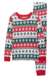 Jaclyn Kids' Matching Family Fair Isle Snowflake Fitted Two-piece Pajamas In Multi