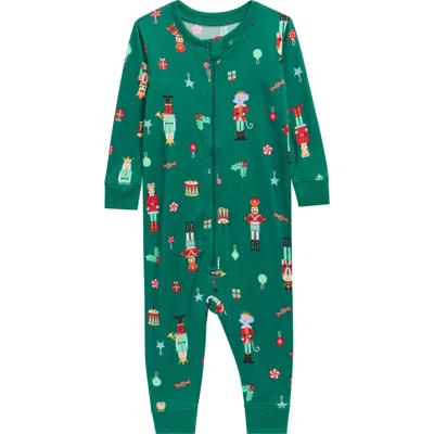 Jaclyn Kids' Matching Family Fitted One-piece Pajamas In Green