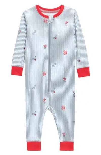 Jaclyn Kids' Matching Family Fitted One-piece Pajamas In Blue