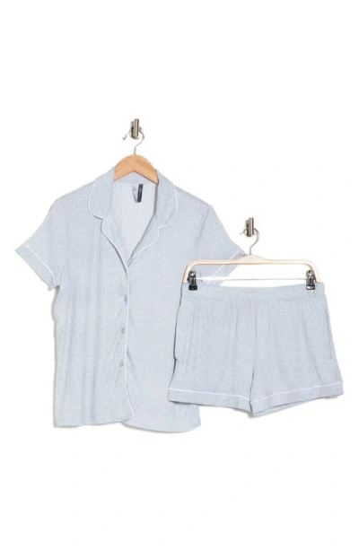 Jaclyn Notch Collar Short Pajamas In Pearl Blue