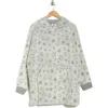 Jaclyn Oversize Plush Fleece Hoodie In Gray