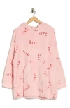 Jaclyn Oversize Plush Fleece Hoodie In Pink