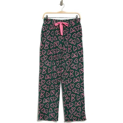 Jaclyn Print Fleece Pajama Pants In Blue