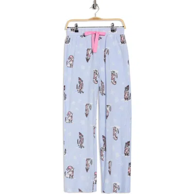 Jaclyn Print Fleece Pajama Pants In Gray