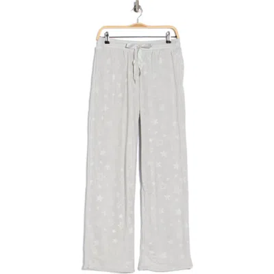 Jaclyn Print Fleece Pajama Pants In White