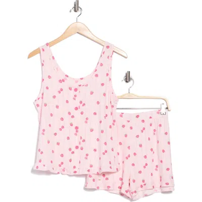 Jaclyn Ruffle Short Pajamas In Pink