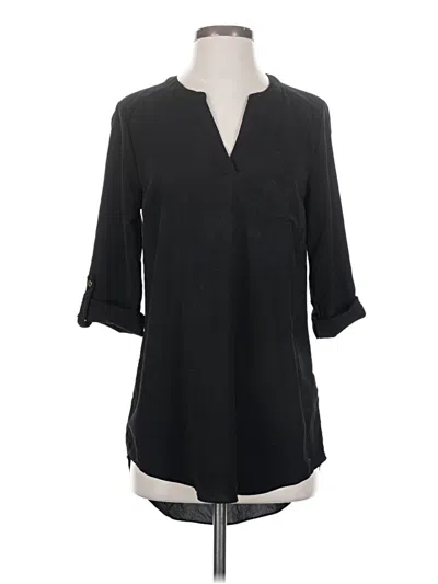 Pre-owned Jaclyn Smith 3/4 Sleeve Blouse In Black