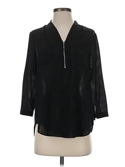 Pre-owned Jaclyn Smith 3/4 Sleeve Blouse In Black