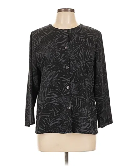 Pre-owned Jaclyn Smith 3/4 Sleeve Blouse In Black