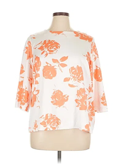 Pre-owned Jaclyn Smith 3/4 Sleeve Blouse In Orange