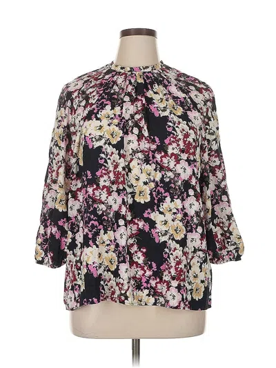 Pre-owned Jaclyn Smith 3/4 Sleeve Blouse In Purple