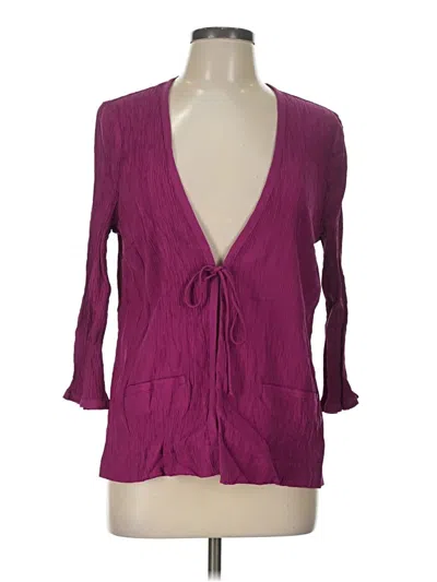 Pre-owned Jaclyn Smith 3/4 Sleeve Blouse In Purple