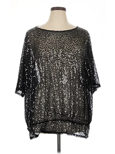 Pre-owned Jaclyn Smith 3/4 Sleeve Blouse In Silver