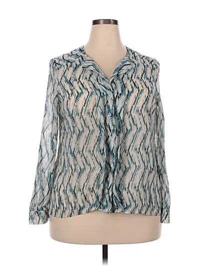 Pre-owned Jaclyn Smith 3/4 Sleeve Blouse In Teal
