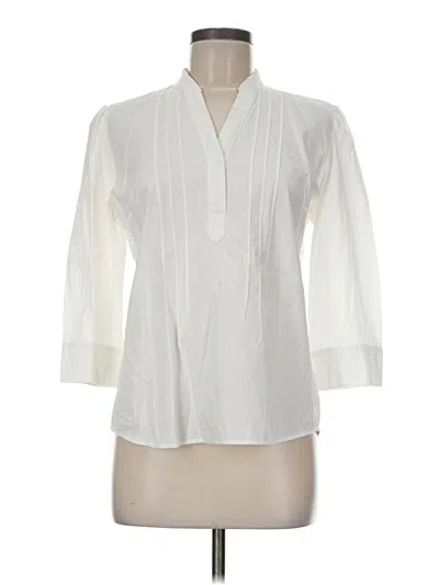 Pre-owned Jaclyn Smith 3/4 Sleeve Blouse In White