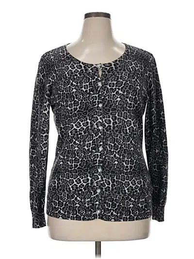 Pre-owned Jaclyn Smith Cardigan Sweater In Black
