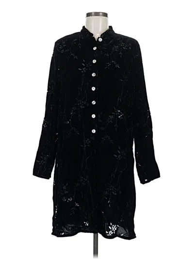 Pre-owned Jaclyn Smith Cardigan Sweater In Black