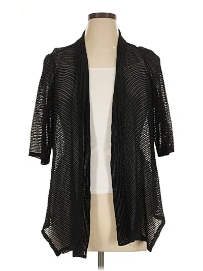 Pre-owned Jaclyn Smith Cardigan Sweater In Black