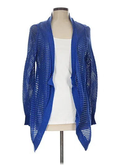 Pre-owned Jaclyn Smith Cardigan Sweater In Blue
