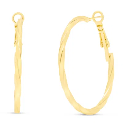Jaclyn Smith Classic Hoop Earrings In Gold