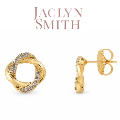 Jaclyn Smith Crystal Statement Earrings In Gold