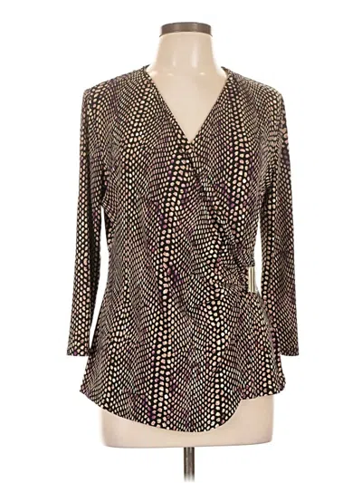Pre-owned Jaclyn Smith Kimono In Brown