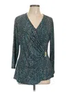 Jaclyn Smith Long Sleeve Blouse In Blue