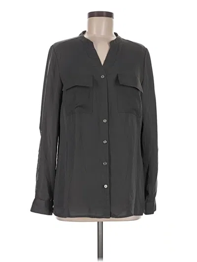 Pre-owned Jaclyn Smith Long Sleeve Blouse In Gray