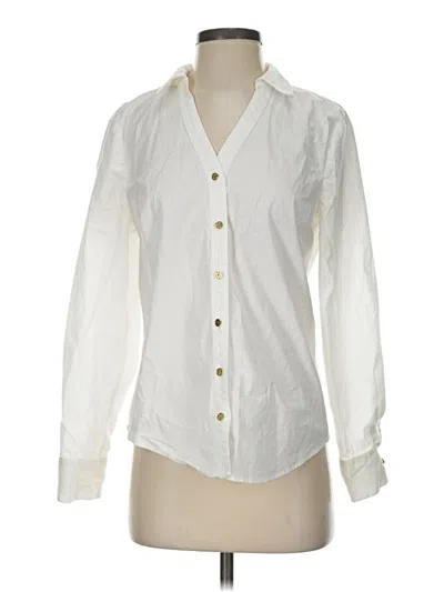 Pre-owned Jaclyn Smith Long Sleeve Blouse In Ivory