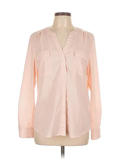 Pre-owned Jaclyn Smith Long Sleeve Blouse In Pink