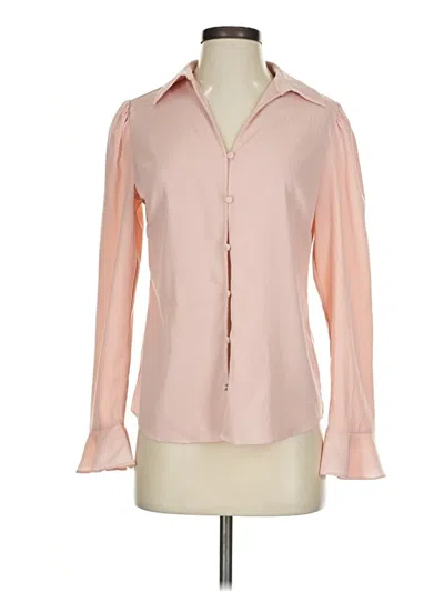 Pre-owned Jaclyn Smith Long Sleeve Blouse In Pink