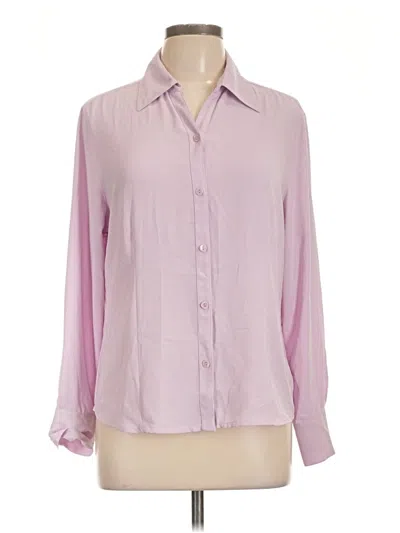 Pre-owned Jaclyn Smith Long Sleeve Blouse In Pink