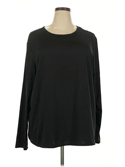 Pre-owned Jaclyn Smith Long Sleeve T-shirt In Black