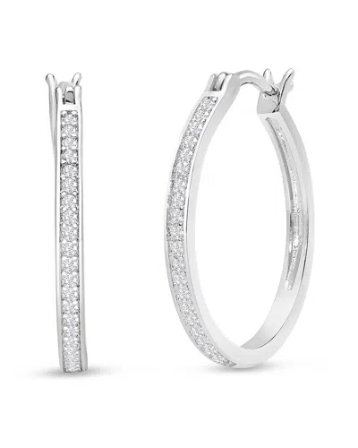 Jaclyn Smith Platinum Plated 0.25 Ct. Tw. Lab-grown Moissanite Earrings In Metallic
