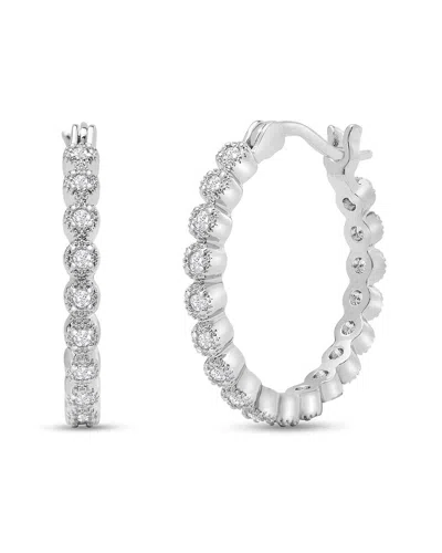 Jaclyn Smith Platinum Plated 0.25 Ct. Tw. Lab-grown Moissanite Earrings In Silver
