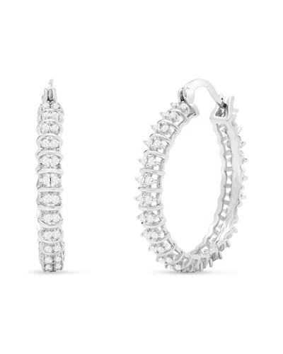 Jaclyn Smith Platinum Plated 0.50 Ct. Tw. Lab-grown Moissanite Earrings In Silver
