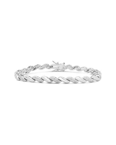 Jaclyn Smith Platinum Plated 1.00 Ct. Tw. Lab-grown Moissanite Bracelet In Silver